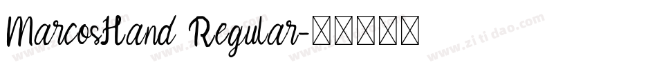 MarcosHand Regular字体转换